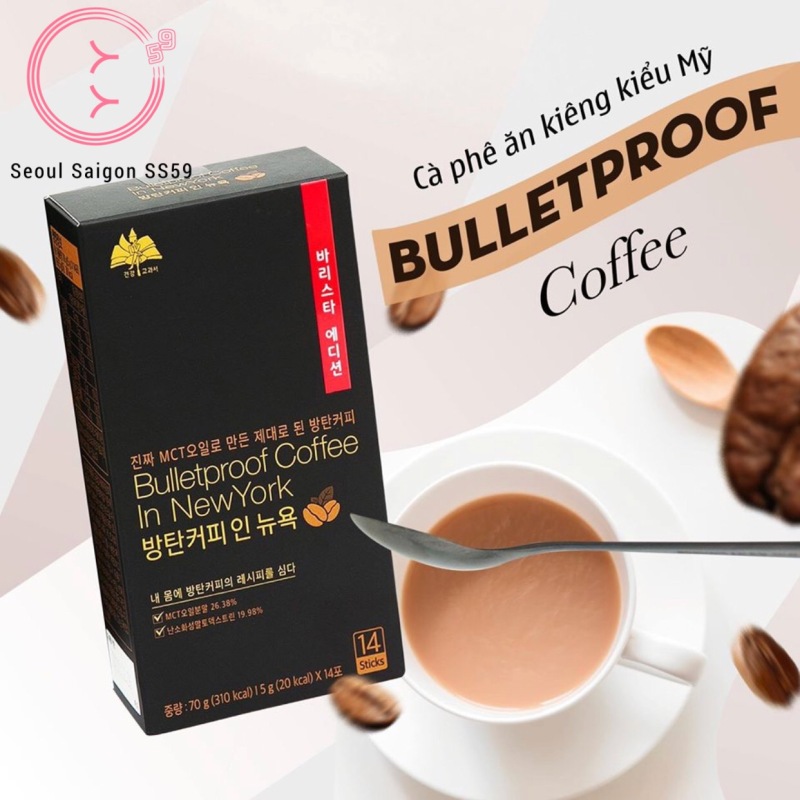 Cà Phê hỗ trợ giảm cân Hàn Quốc - Bulletproof Coffee In New York cao cấp