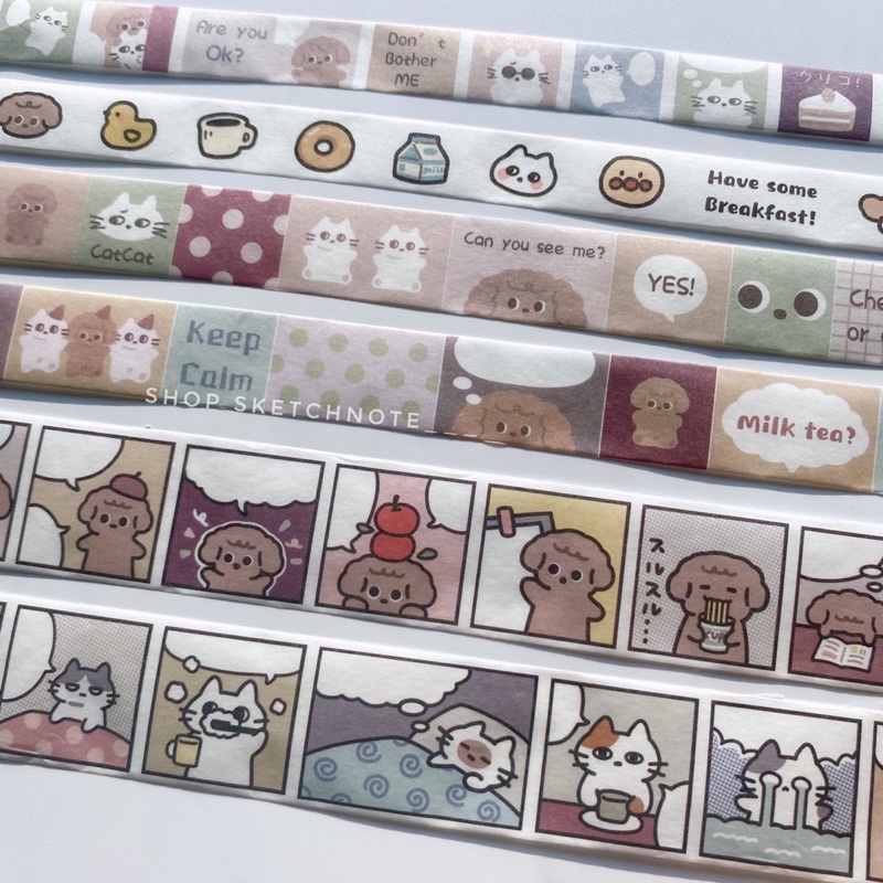 Washi chiết Washitape gấu cute hàn quốc WS006