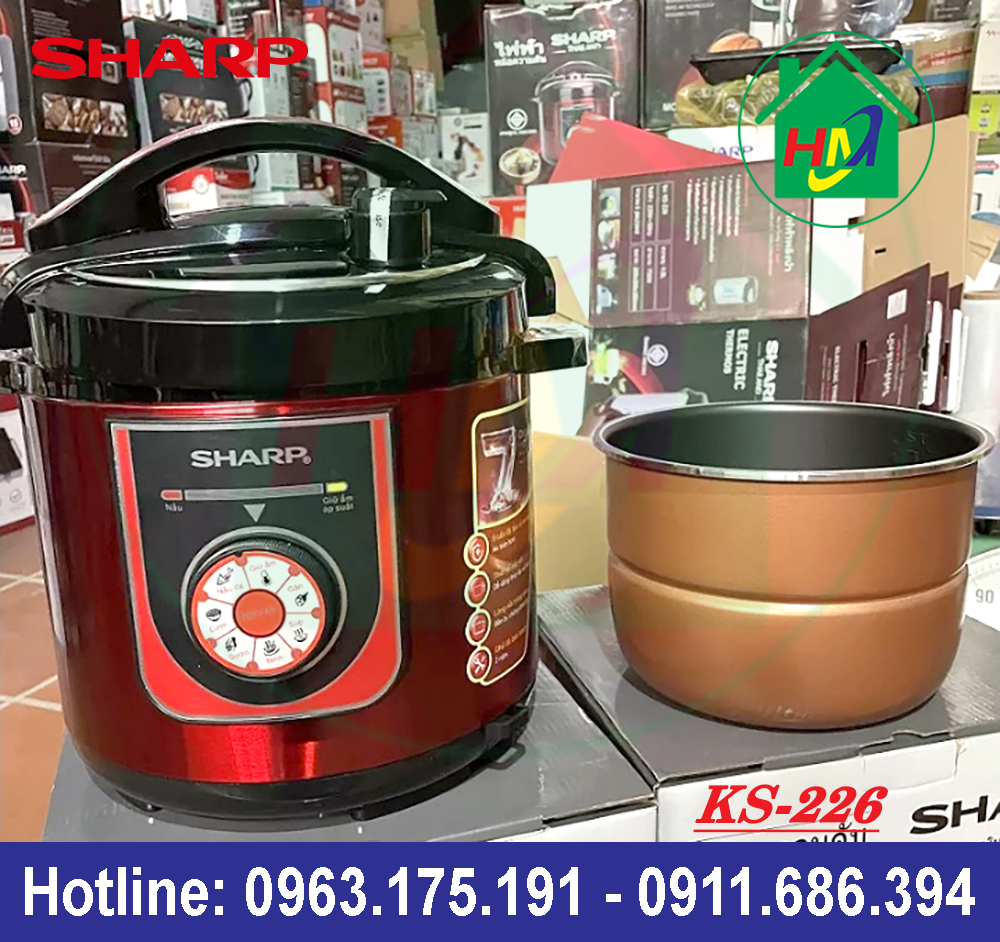 Nồi Áp Suất Đa Năng Sharp Vung Rời KS-224 và KS-226