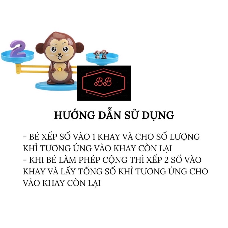 Bộ Cân Khỉ Toán Học Thăng Bằng Cho Bé