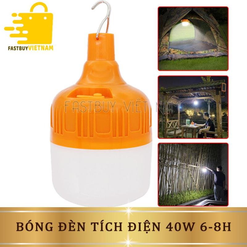 Đèn Bulb Tích Điện 40W Tiết Kiệm Năng Lượng, Chống Nước + Kèm Sạc Điện Thông Minh