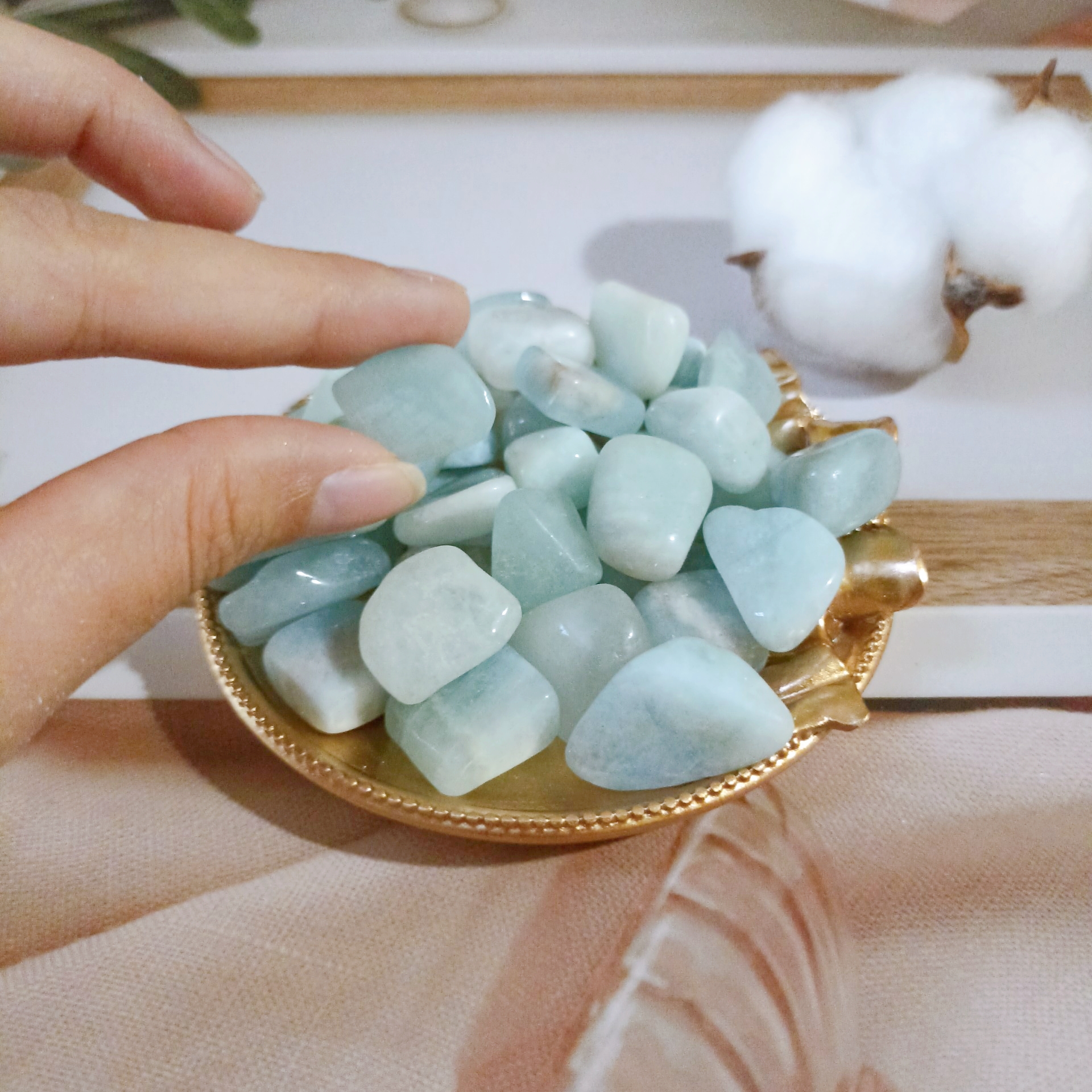Viên đá Aquamarine đá thanh tẩy
