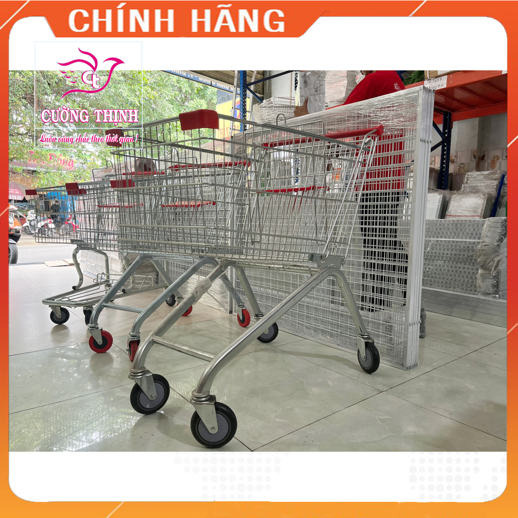 Xe đẩy siêu thị 150 lít, xe đẩy mua sắm siêu thị