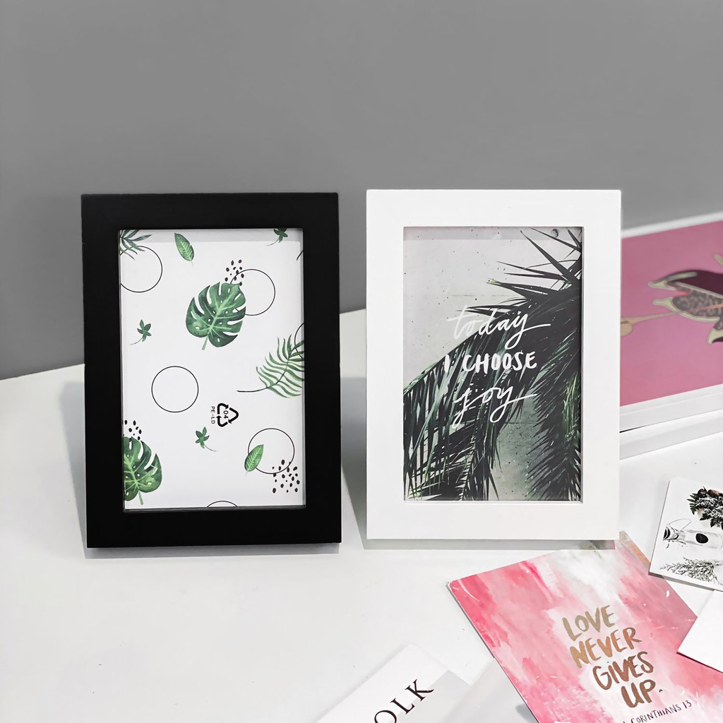 Lalashop - Khung ảnh treo tường 13x18cm, 10x15cm tháo lắp ảnh dễ dàng Khung gỗ thông dầy chắc chắn mặt mica siêu bền Khung ảnh để bàn Khung ảnh treo tường Khung ảnh 13×18