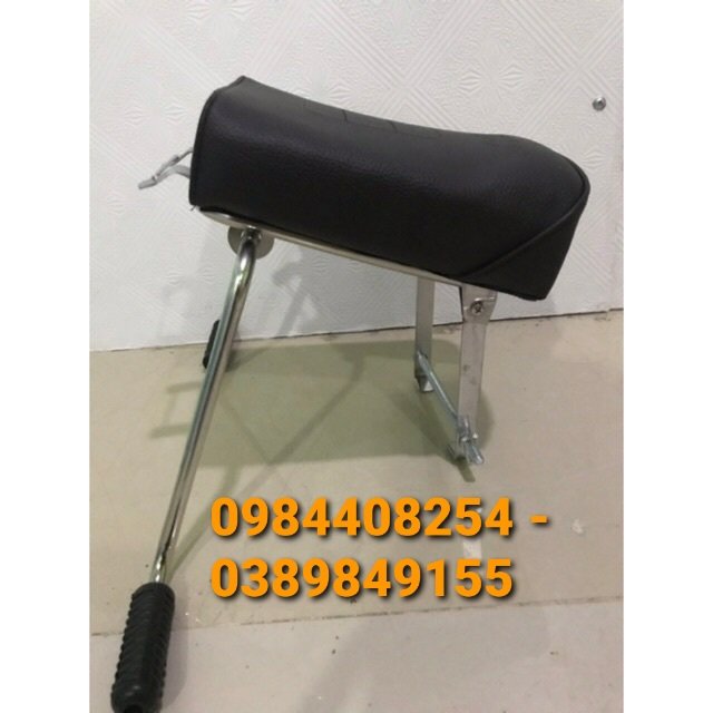 Ghế ngồi xe máy số đen cho bé có gác chân (xe Wave alpha-RSX, Blade, Sirius, Alexo, Future, Dream, Cub, Jupiter,...)