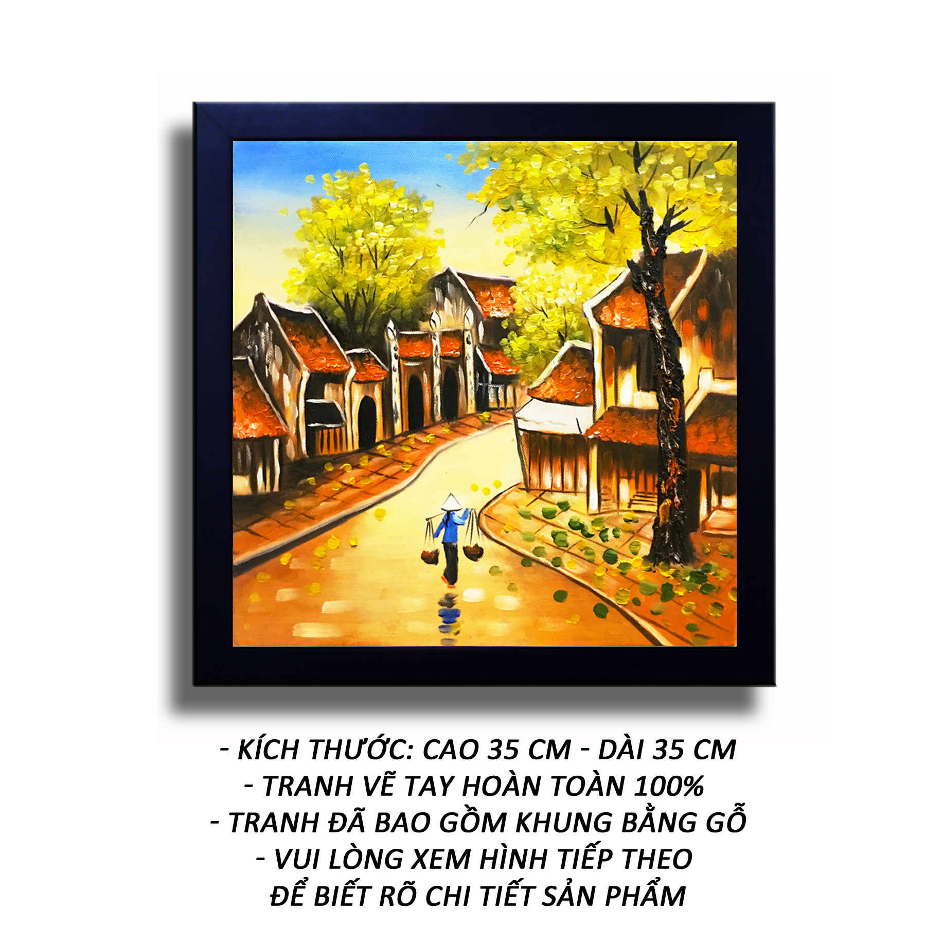 Tranh sơn dầu sáng tác - Chợ Chiều-Tranh Mỹ Thuật Minh Hiền