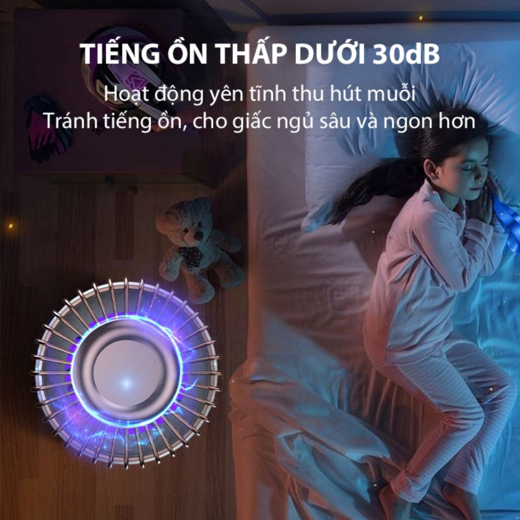 Đèn Bắt Muỗi Thông Minh sử dụng công nghệ Điện Quang Cao Cấp Chính Hãng, Máy Bắt Muỗi Thông Minh Công Nghệ Nhật Bản, Kiêm Đèn Ngủ, Chất Liệu Nhựa ABS Cao Cấp An Toàn Khi Sử Dụng