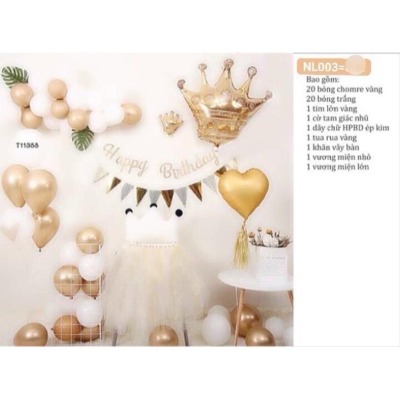 Set bóng chữ hpbd 40 bóng nhũ đẹp y hình