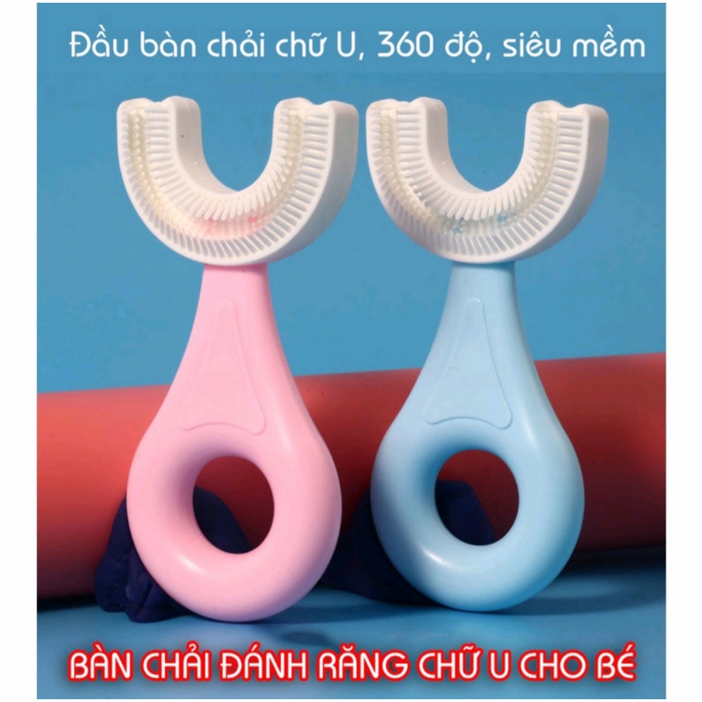 [GIÁ BÁN TƯƠNG TÁC] Bàn chải đánh răng silicon chử U cho bé