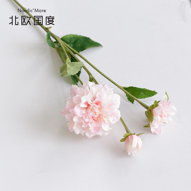 Đất Nước Bắc Âu Granta Ba Camellia Hoa Giả Hoa Lụa Hoa Giả Hoa Sắp Xếp, Phòng Khách, Phòng Ngủ, Đồ Trang Sức