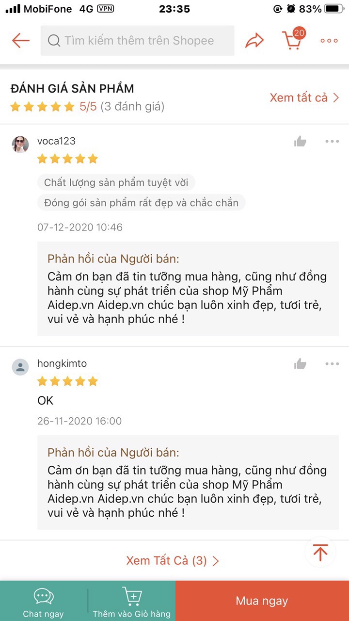 Son dưỡng màu Vacosi - Aidep
