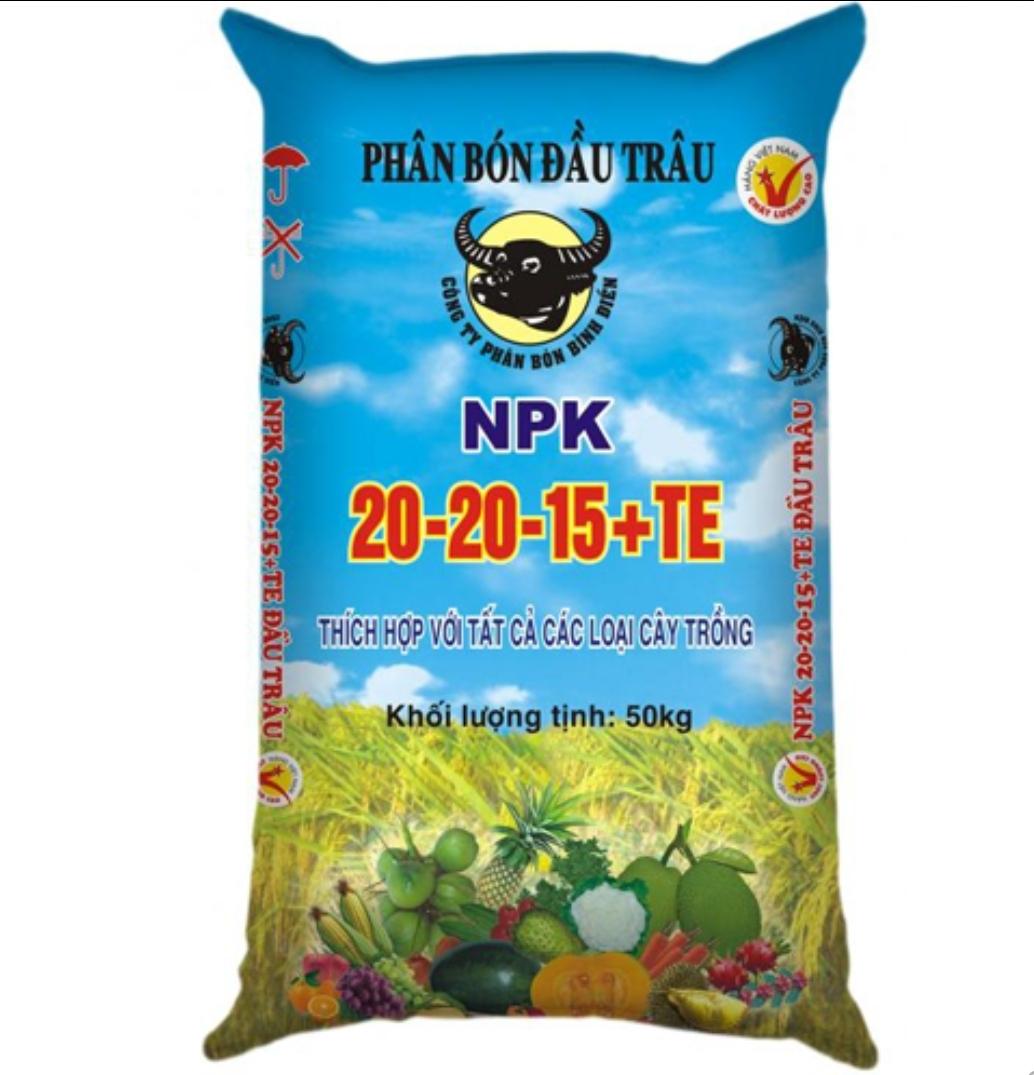 2kg npk 20.20.15+te đầu trâu