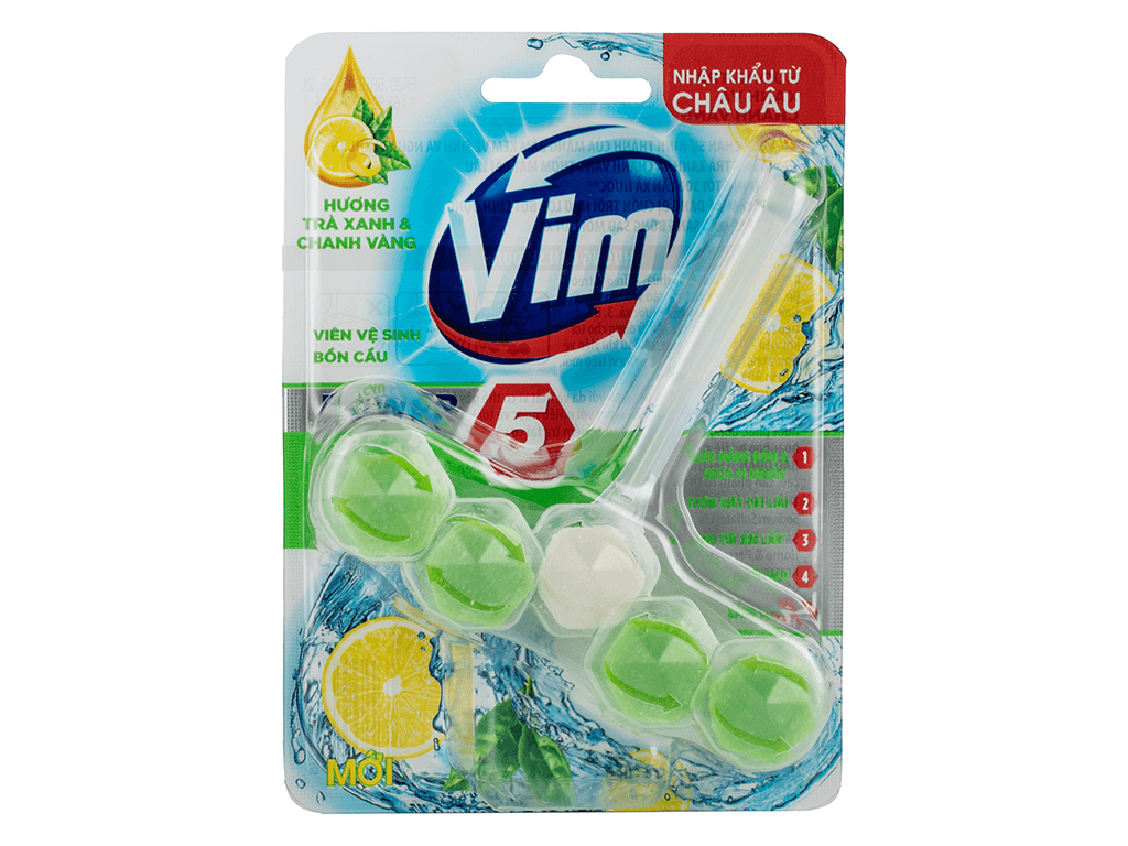 Viên treo bồn cầu VIM Power hương trà xanh 55g
