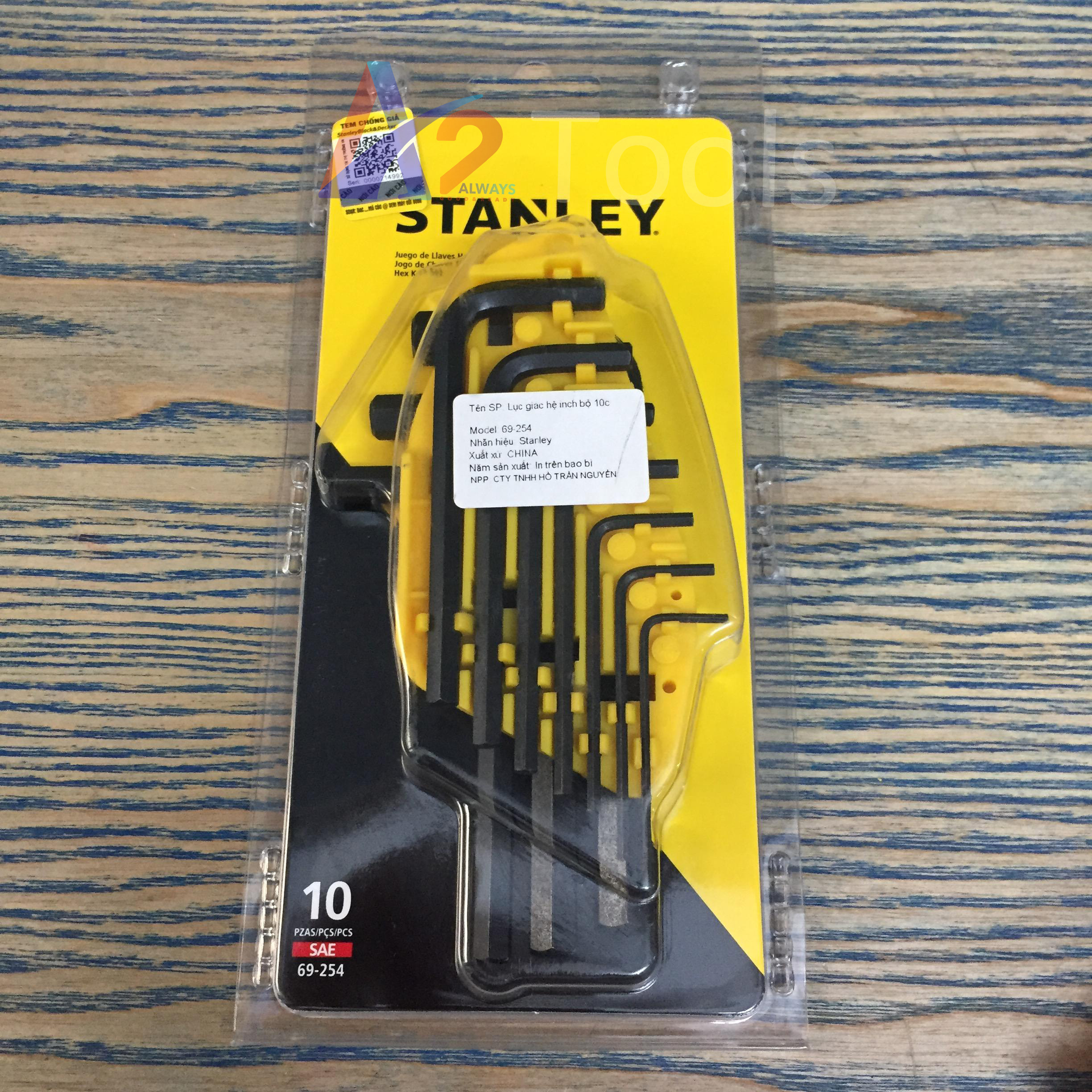 Bộ lục giác hệ inch bộ 10c stanley 69-254