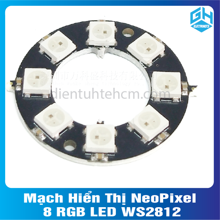Mạch hiển thị neopixel 8 rgb led ws2812
