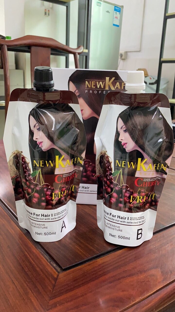 Nhuộm phủ bạc không dính da dầu màu nâu sô cô la kafen new 500ml x 2