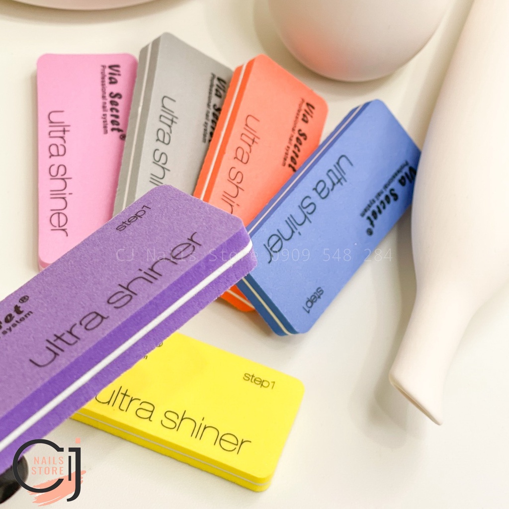 {CJ Nails store} Buffe Mịn Dũa Móng 2 Mặt VIA