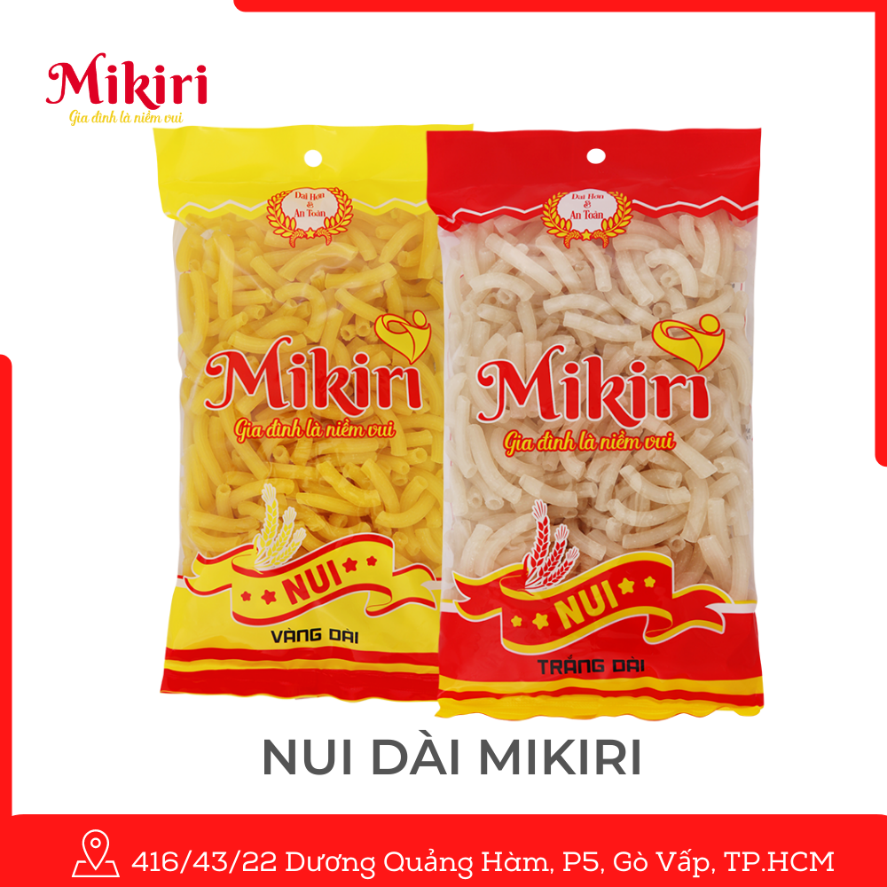 MUA 3 TẶNG 1 - Bộ 4 túi Nui Dài Mikiri x 400g cao cấp - nguyên liệu nấu ăn thơm ngon