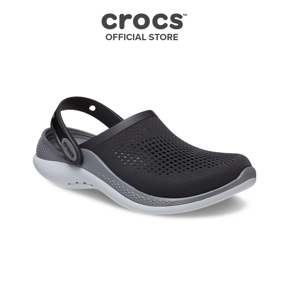 Giày Clog Unisex Crocs Literide 360 - Black/Slate Grey