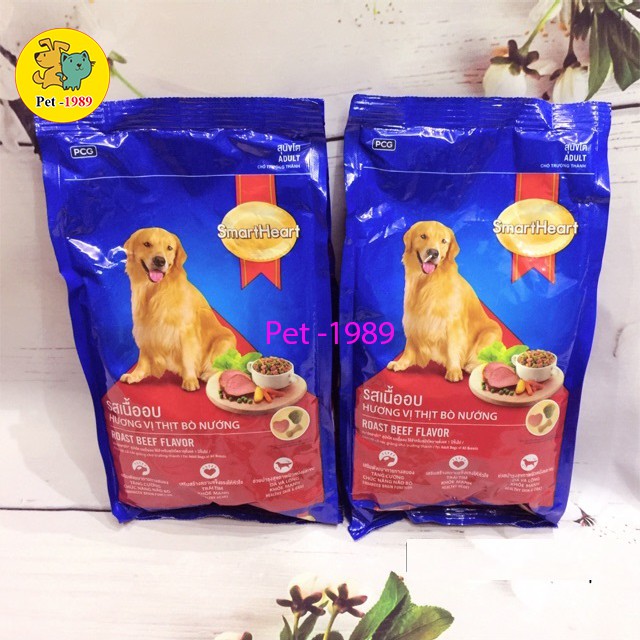 Thức ăn cho chó trưởng thành Smartheart - túi 400g Vị Bò Nướng