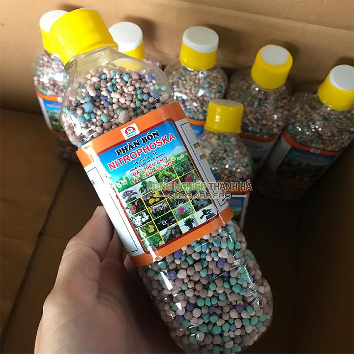 Phân bón Nitrophoska 15-15-15 chuyên dùng cho hoa và cây cảnh - Chai 500g