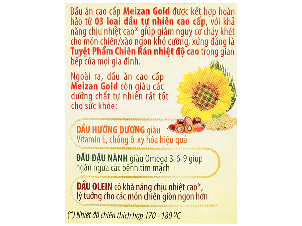 Dầu ăn cao cấp Meizan Gold can 5 lít