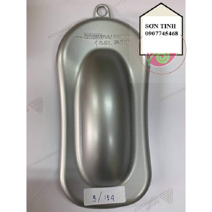 Sơn xịt xe máy Samurai màu Bạc 124 (400 ml)