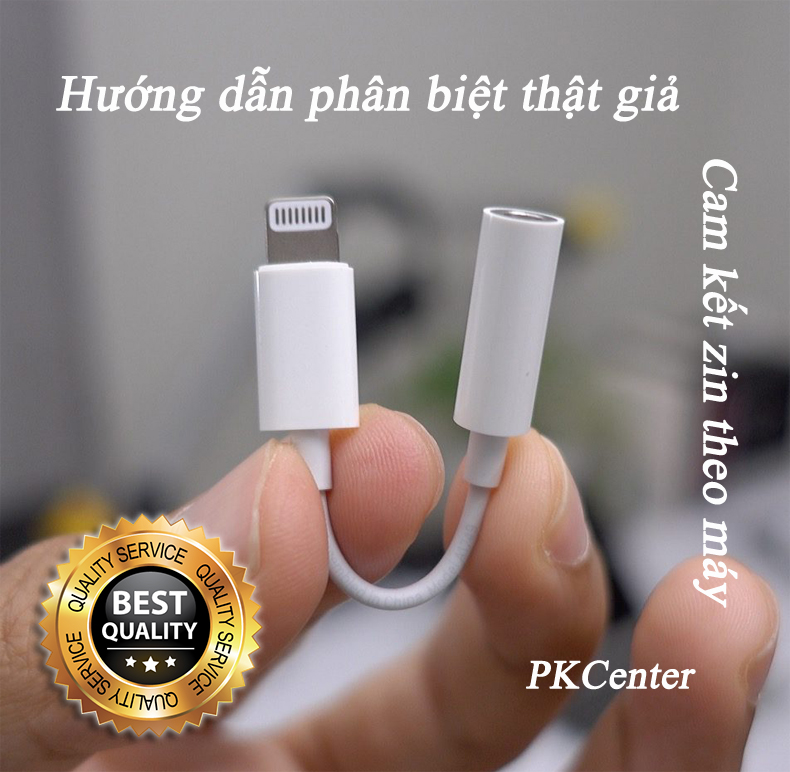 Cáp zin máy chuyển đổi cổng Lightning sang Jack 3.5mm - Bảo hành 2 năm