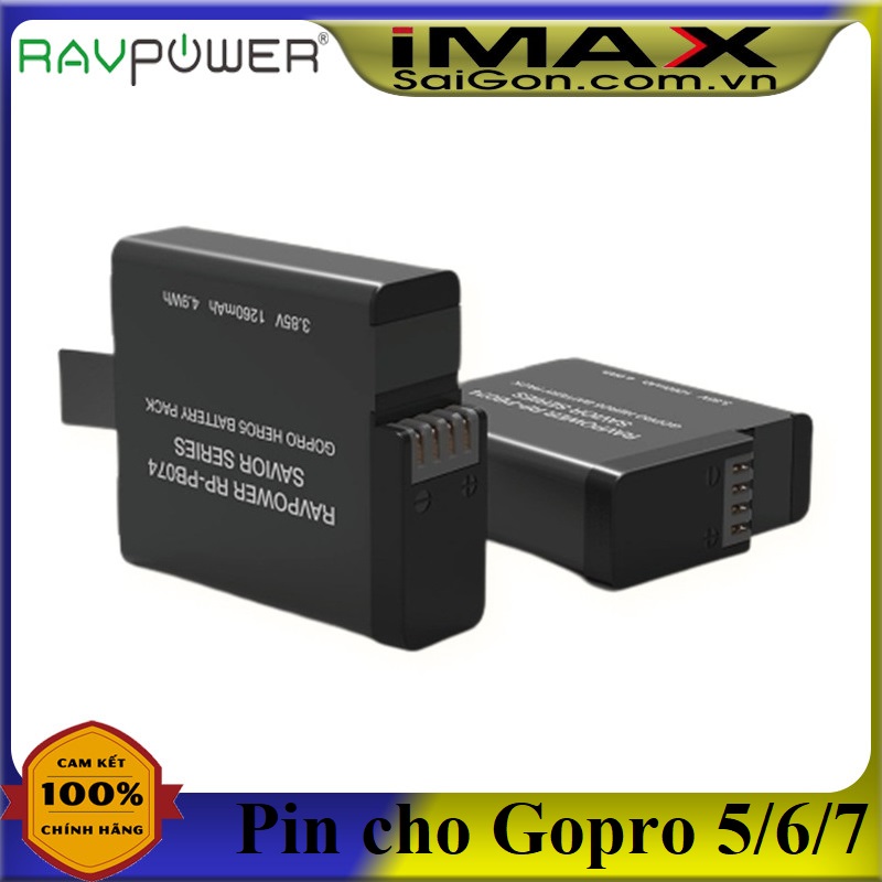 [HCM]Pin RavPower cho Gopro Hero 5/6/7
