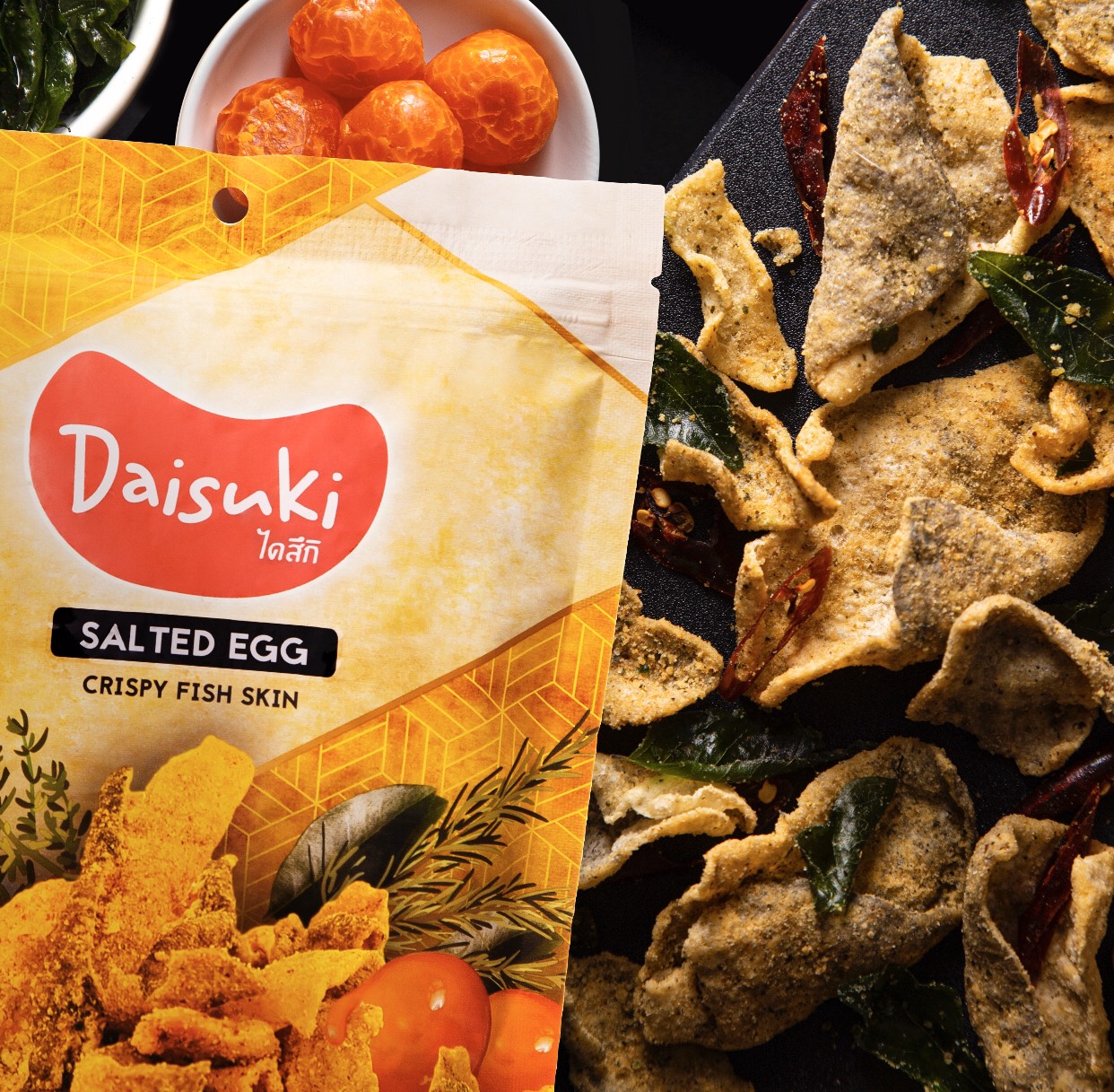 Snack da cá giòn trứng muối hiệu Daisuki