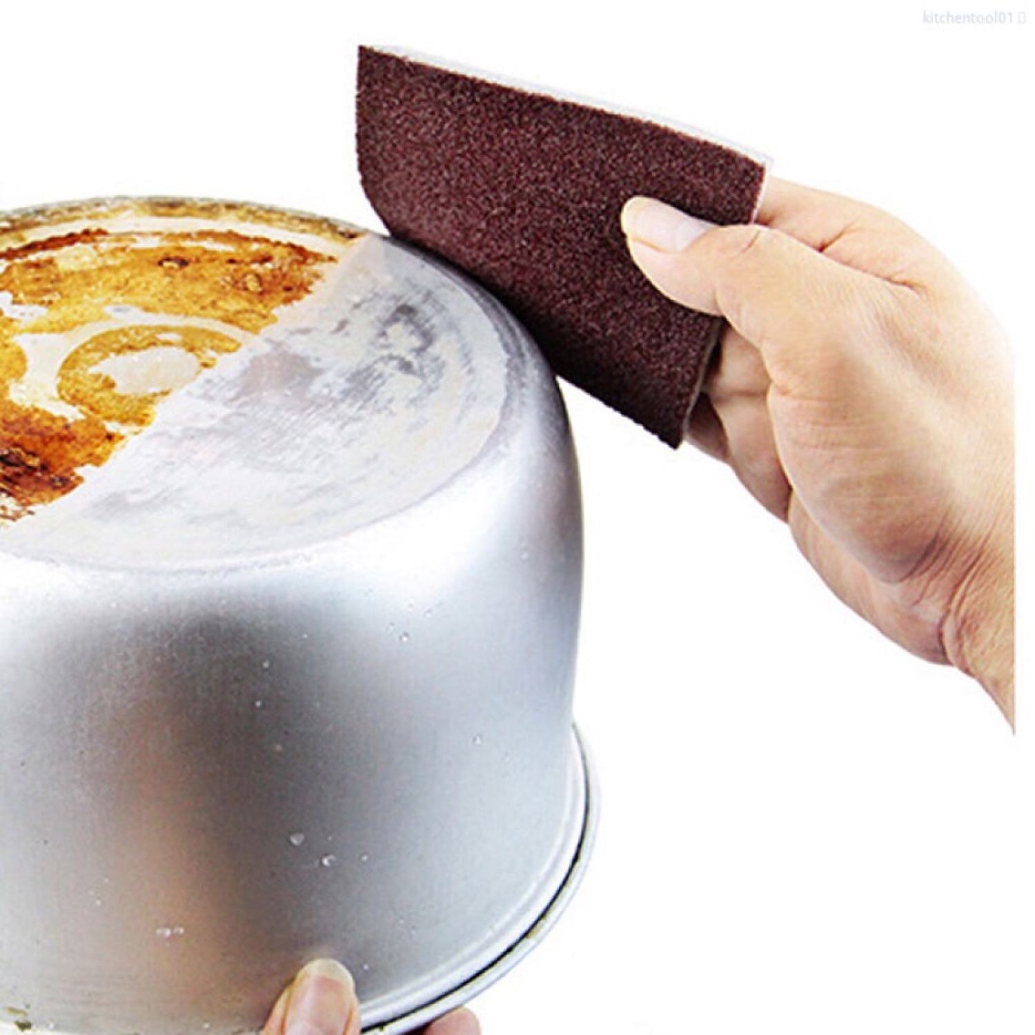 Miếng rữa chén hai mặt xịn hàng nhập ngoại mặt nâu chà bóng nồi mặc trắng xốp rữa chén miếng chùi rữa đa năng loại tốt