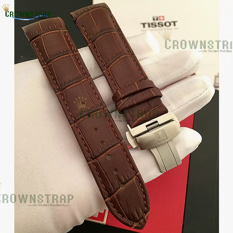 [SALE SỐC] Dây đồng hồ Tissot da cá sấu size 19mm (màu nâu) CAO CẤP