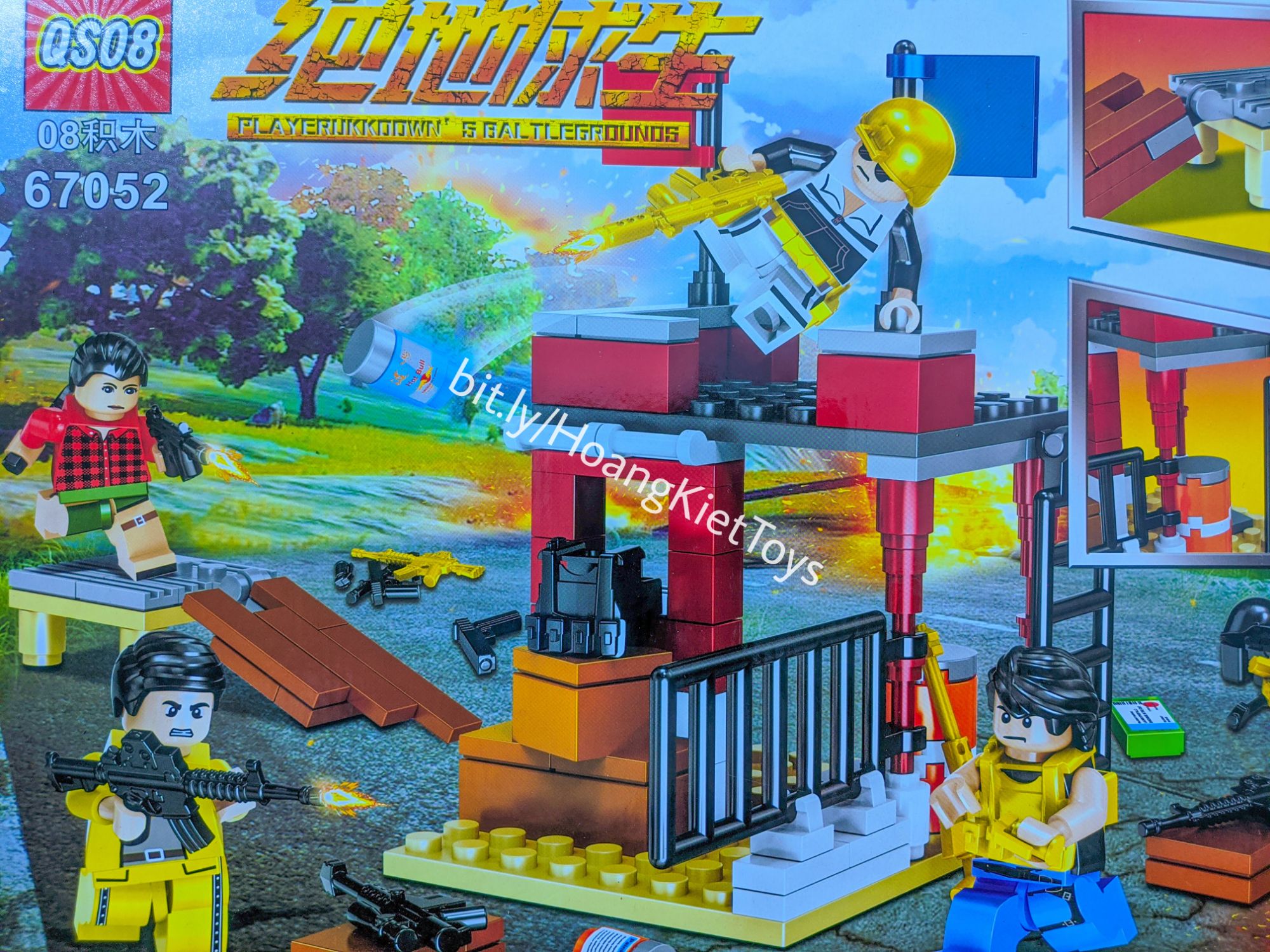 [HCM]Lego PUBG Minifigure QS08 67052 198+pcs lắp ráp Playerunknowns battlegrounds