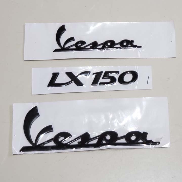 [HCM]TEM VESPA LX 150 MÀU ĐEN - 3D