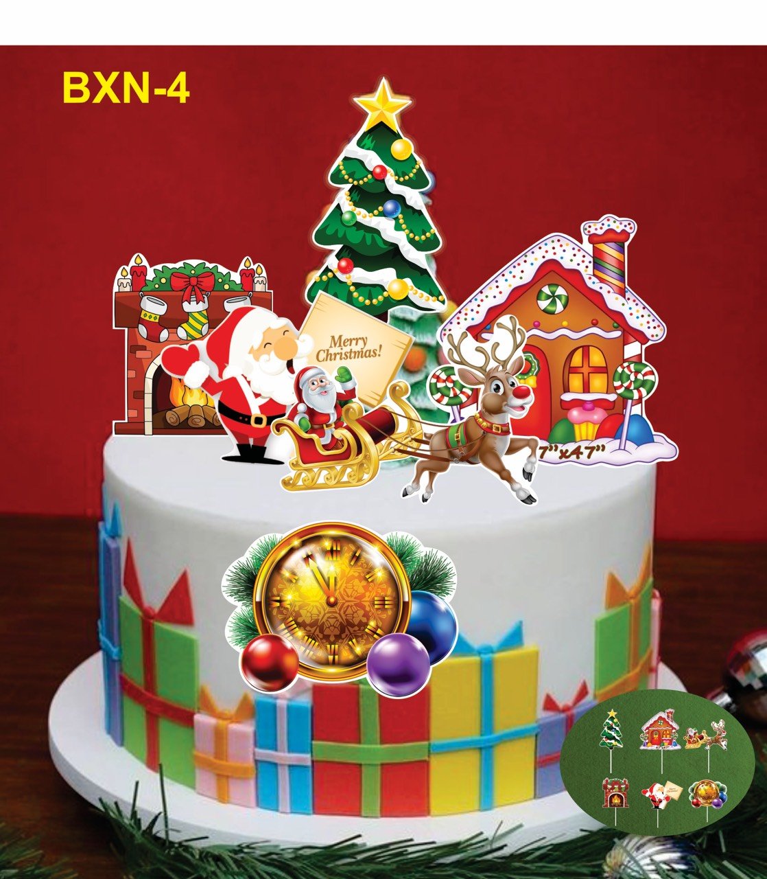 Que Cắm Giấy Trang Trí Bánh Bánh Kem