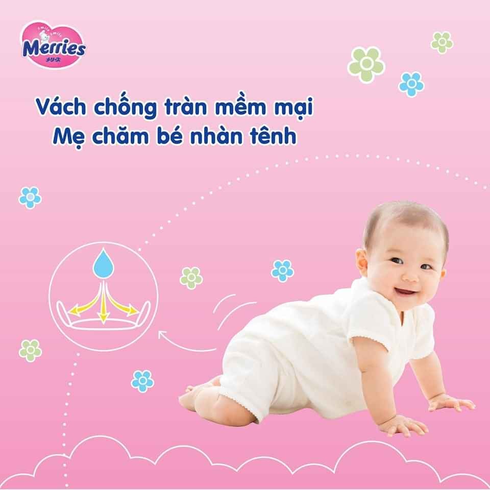 Bỉm/Tã dán Merries + miếng nội địa nhật đủ size NB90/S88/M68