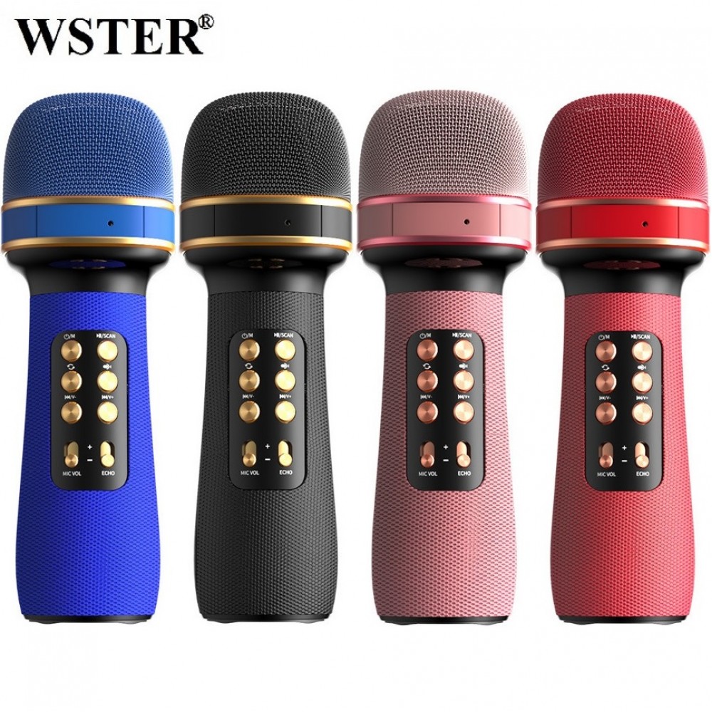 Mic hát siêu đáng yêu,micro karaoke 3in1 wster ws-1885,micro cầm tay không dây,mic hát karaoke mini hát-bảo hành 12 tháng.