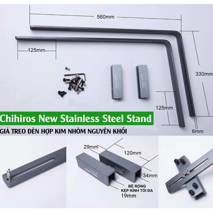 Giá treo đèn chihiros vivid | wrgb - chân treo đèn chihiros chất liệu hợp kim nhôm nguyên khối