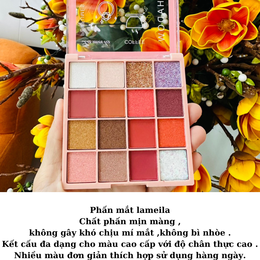 BẢNG Phấn Mắt lamelia Classic 16 Color Eyeshadow Palette C16.