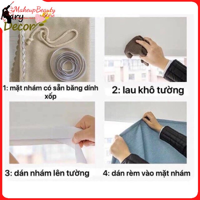 Rèm dán rèm cửa dán 2 lớp dày dặn ms 603 [ MakeupBeauty.Store Cho Nàng Thêm Xinh ]