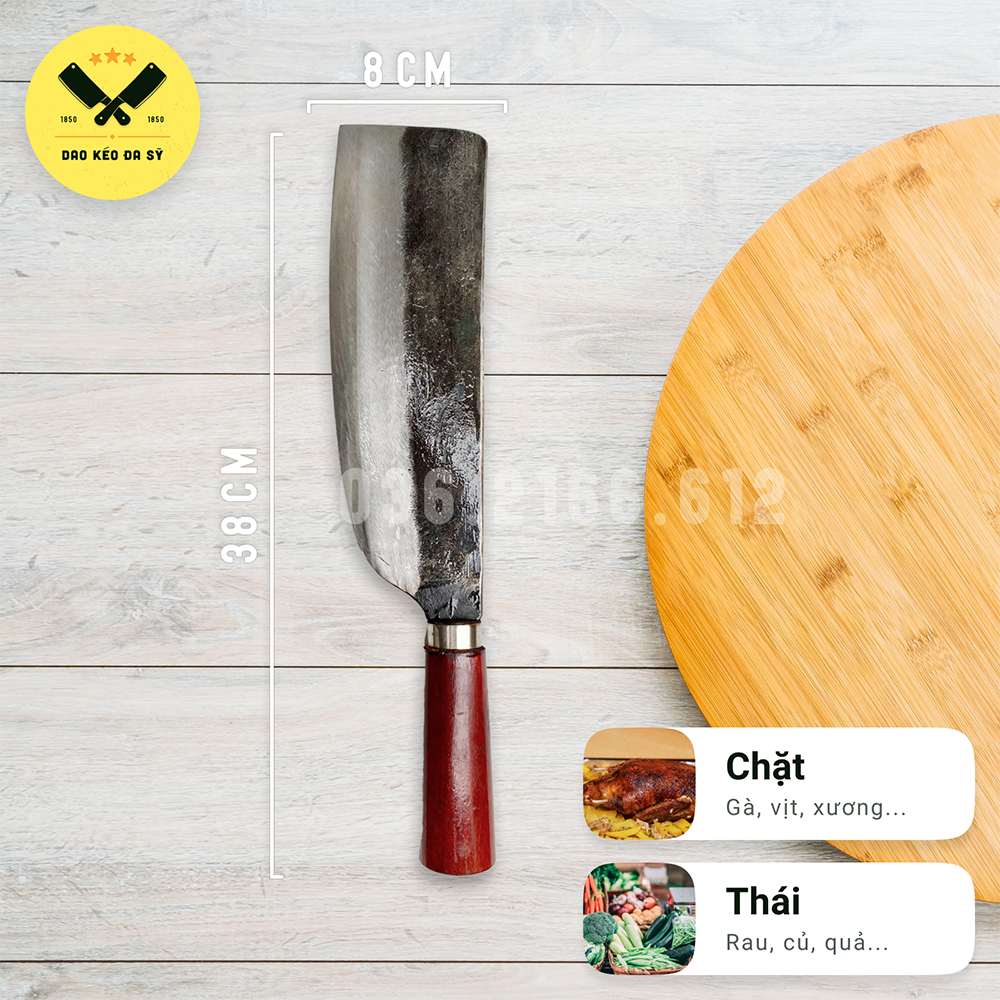 Dao Đa Sỹ, Dao Phay chặt gà, chặt vịt, chặt xương 100% Nhíp xe siêu sắc