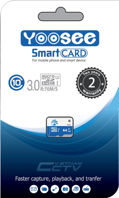 Thẻ nhớ Yoosee 64GB tốc độ cao, bảo hàng 12 tháng