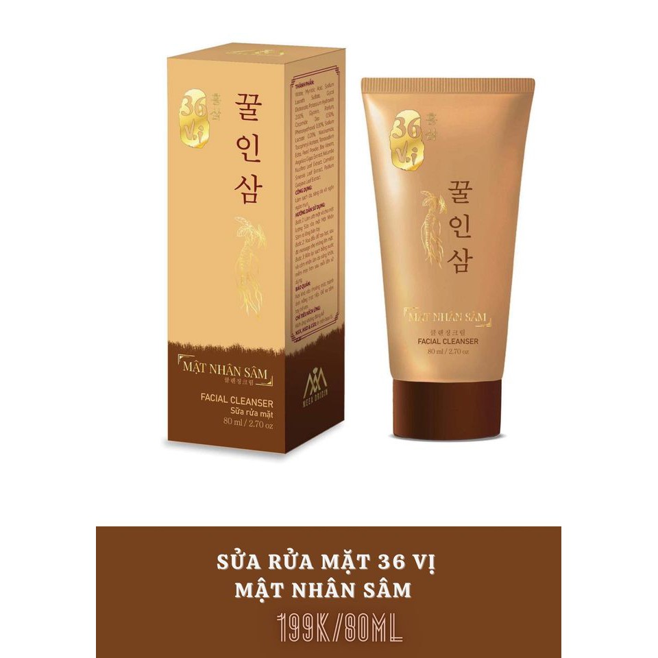 SỮA RỬA MẶT 36 VỊ NHÂM SÂM