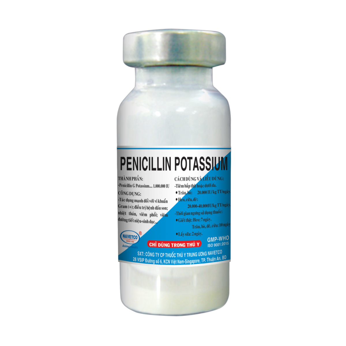 Penicillin potassium _ kháng sinh bột pha tiêm cho gia súc, gia cầm, thú cưng