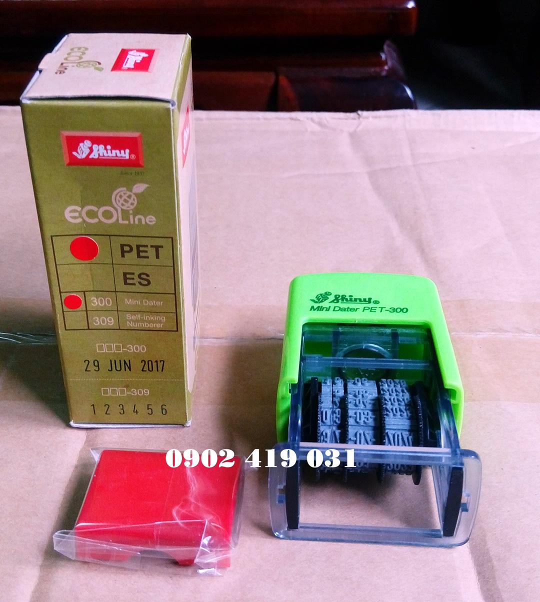 Dấu đóng Ngày Tháng Năm Shiny PET300 [ Loại Đóng Giấy ]