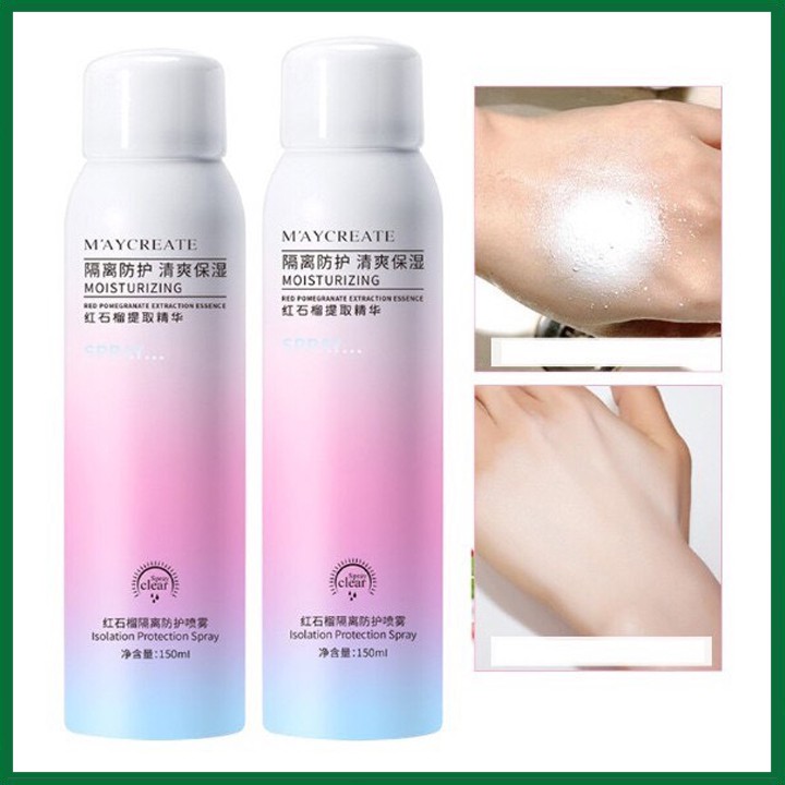 Chai xịt chống nắng Maycreate/BOM làm trắng da tức thì A1