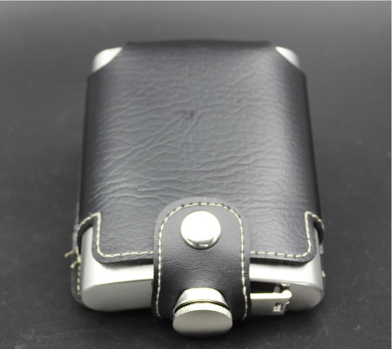 Bình inox đựng rươu Hip Flask 250ml kèm bao da