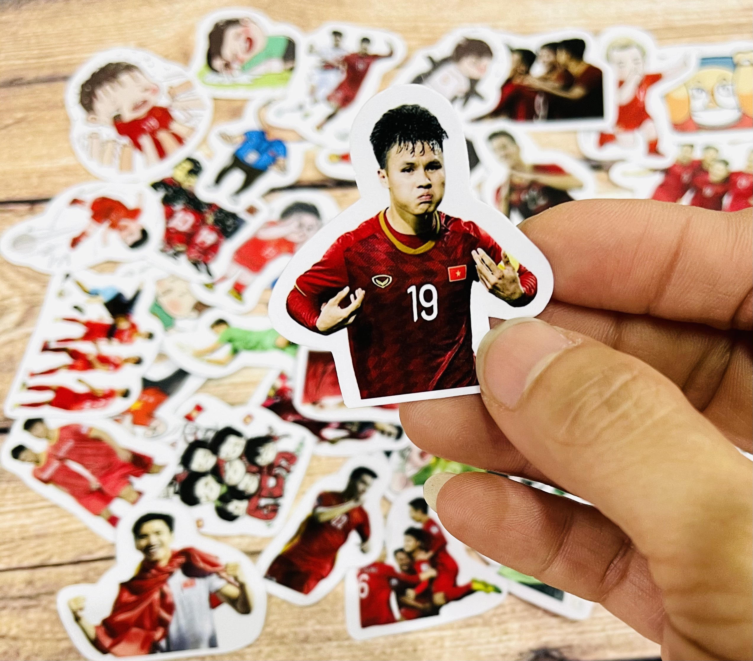 Set 30-60 Sticker cầu thủ bóng đá Việt NAM
