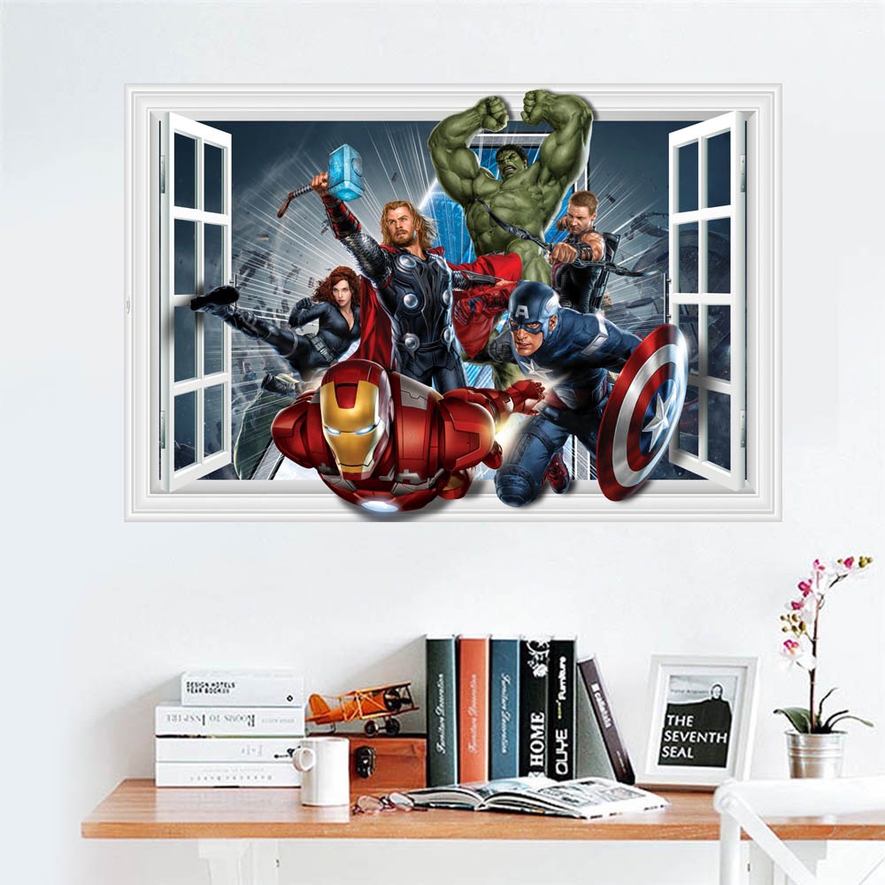 Decal trang trí tường - Cửa sổ những chiến binh anh hùng