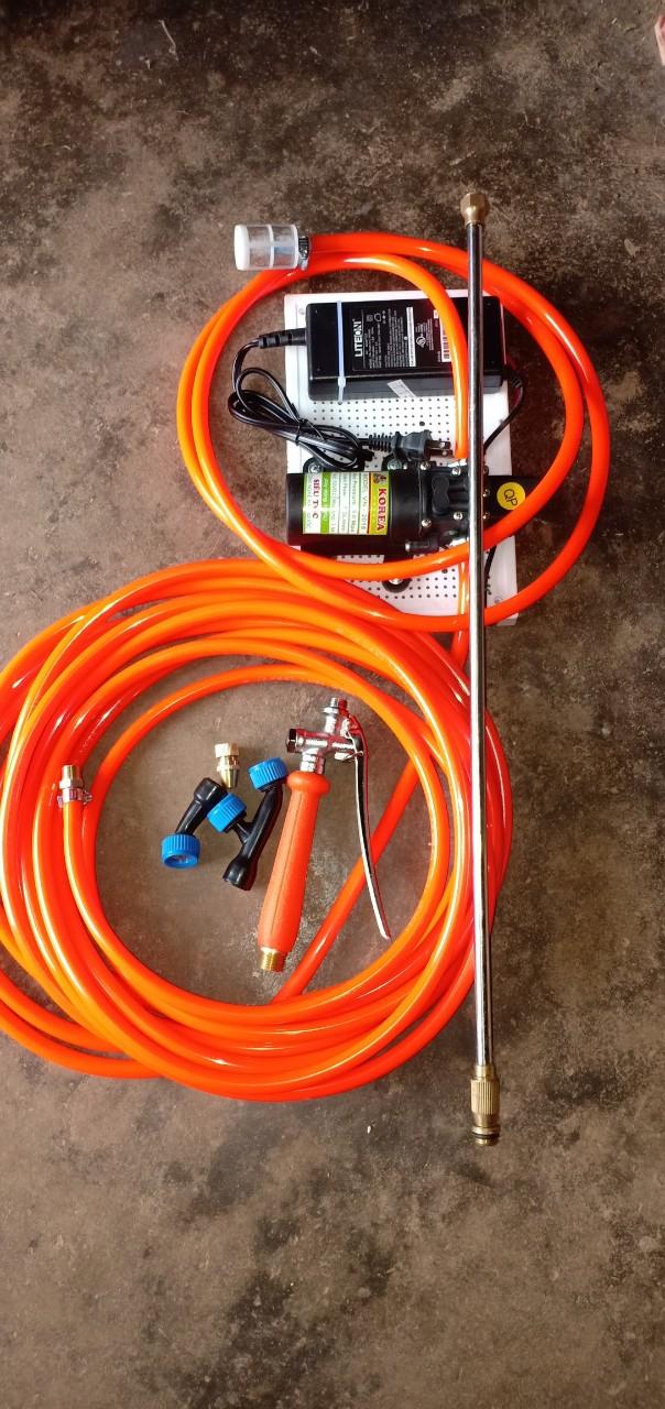 Máy bơm tăng áp mini 12v KOREA, tự động ngắt.